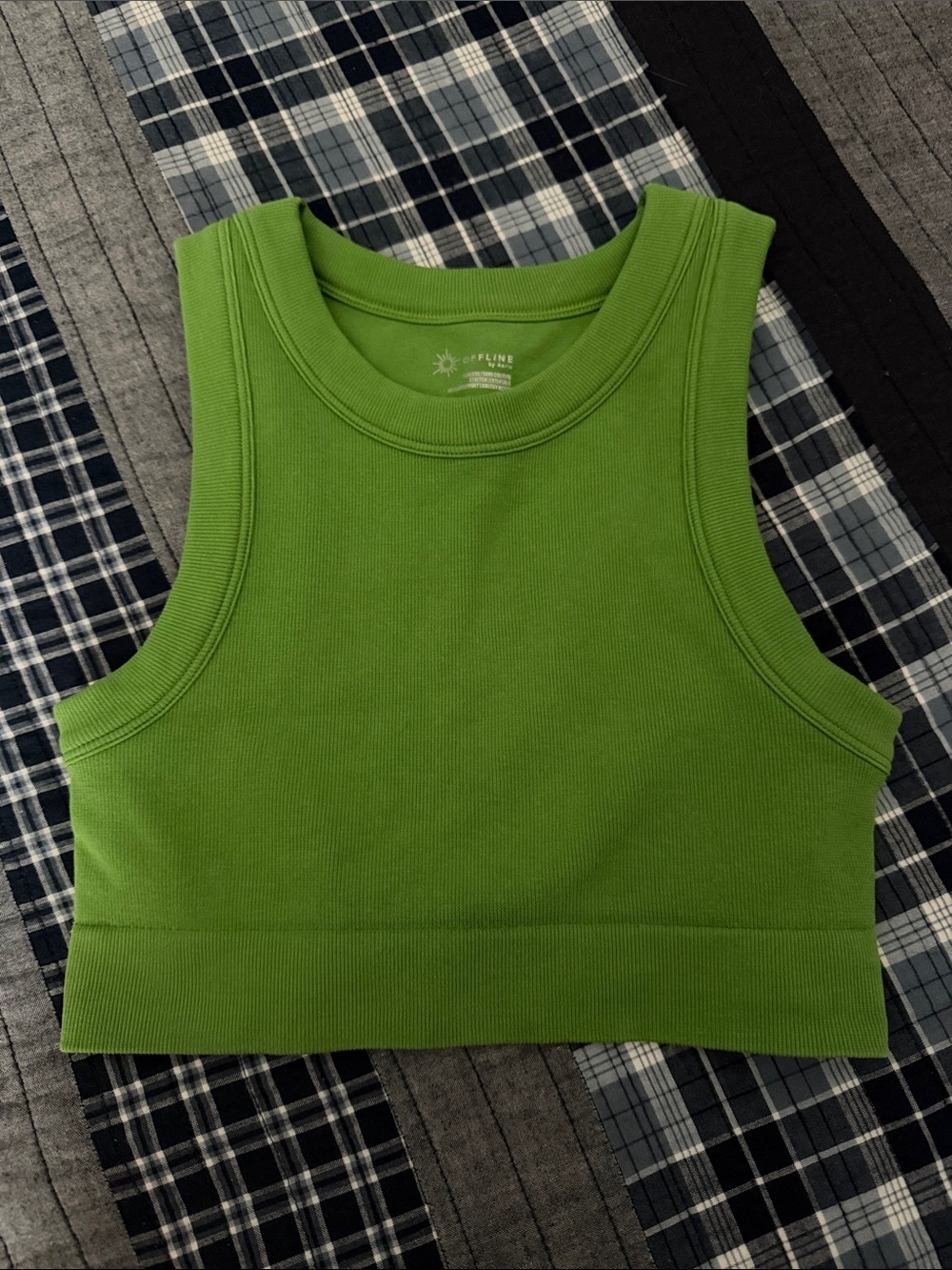 Aerie offline Green Cropped Tank Top -